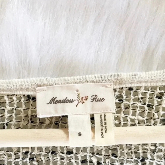 NWOT Meadow Rue Clorinde Crochet Linen Blend Top - Picture 4 of 5